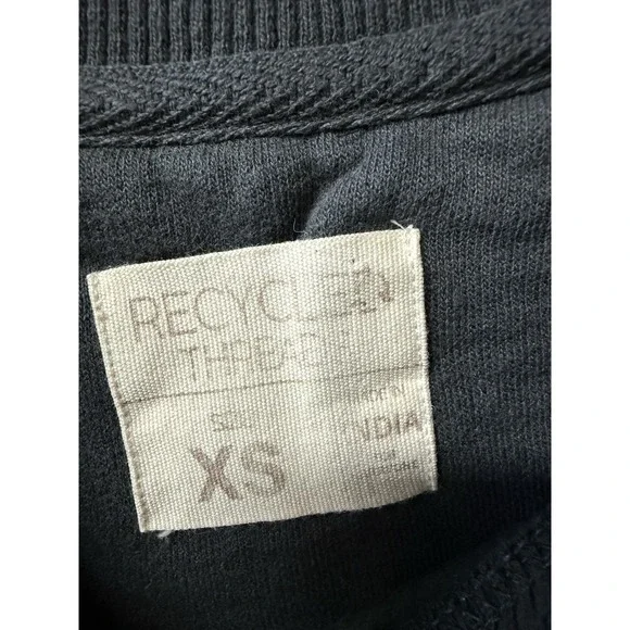 Recycled Threads Sweatshirt Women XS Love Spell Out Patchwork Hippie Boho R10 - Picture 2 of 3